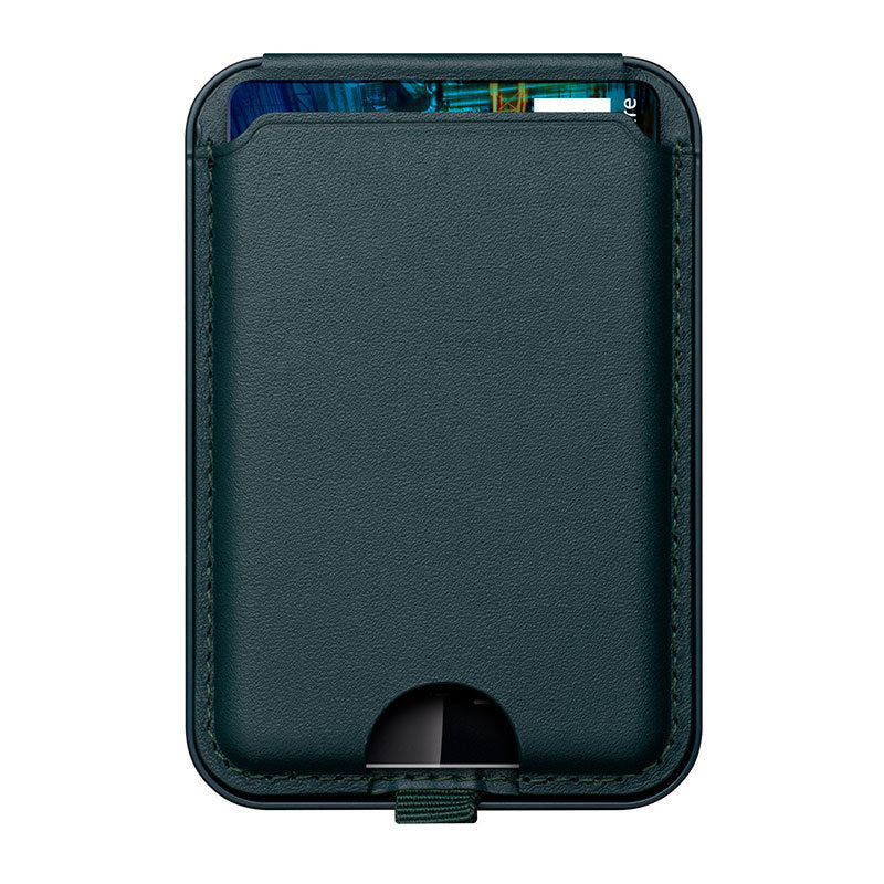 Magsafe Leather Card Holder with Phone Stand
