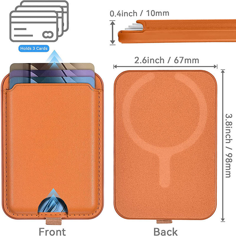 Magsafe Leather Card Holder with Phone Stand