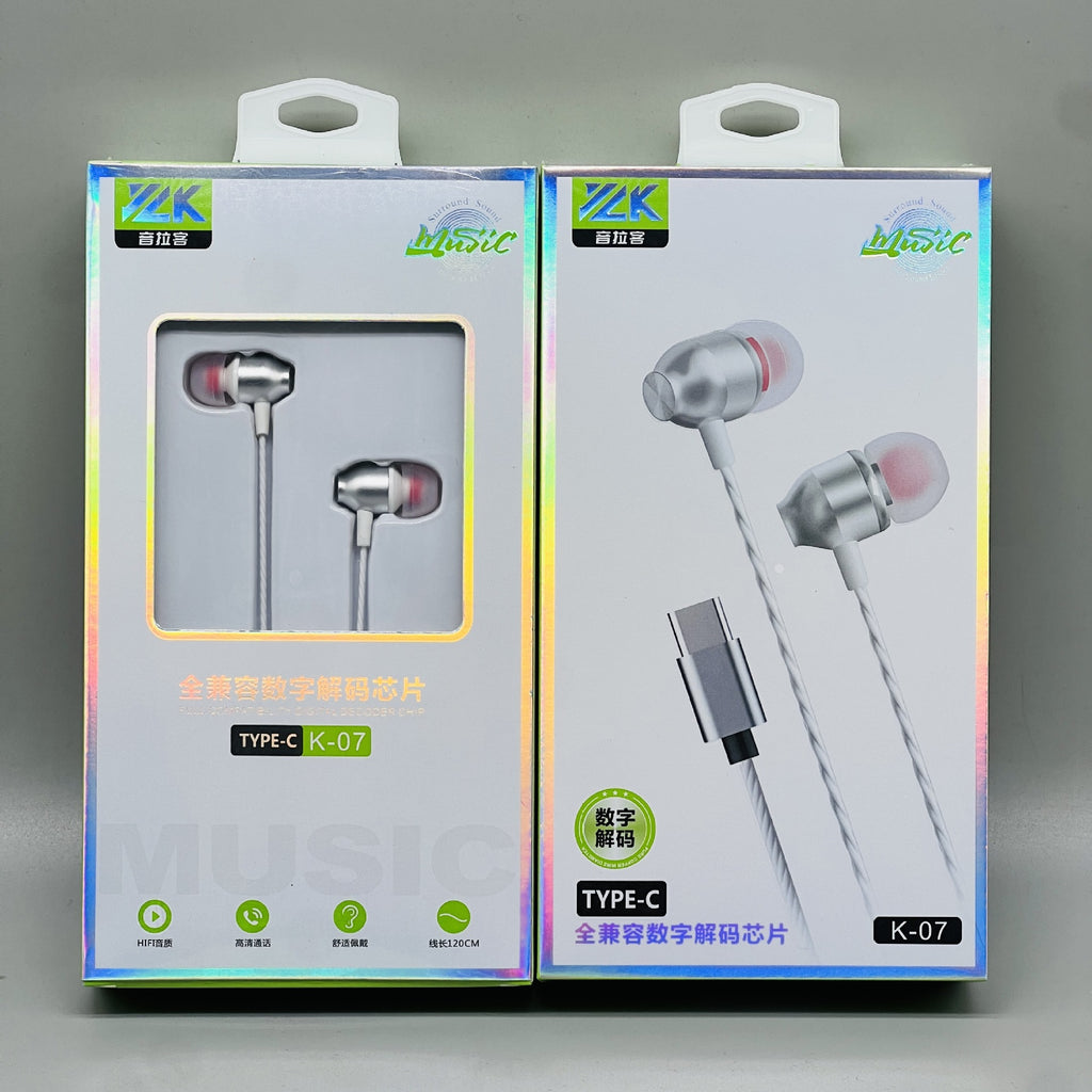 Metal Type-C Wired Earphones with Microphone