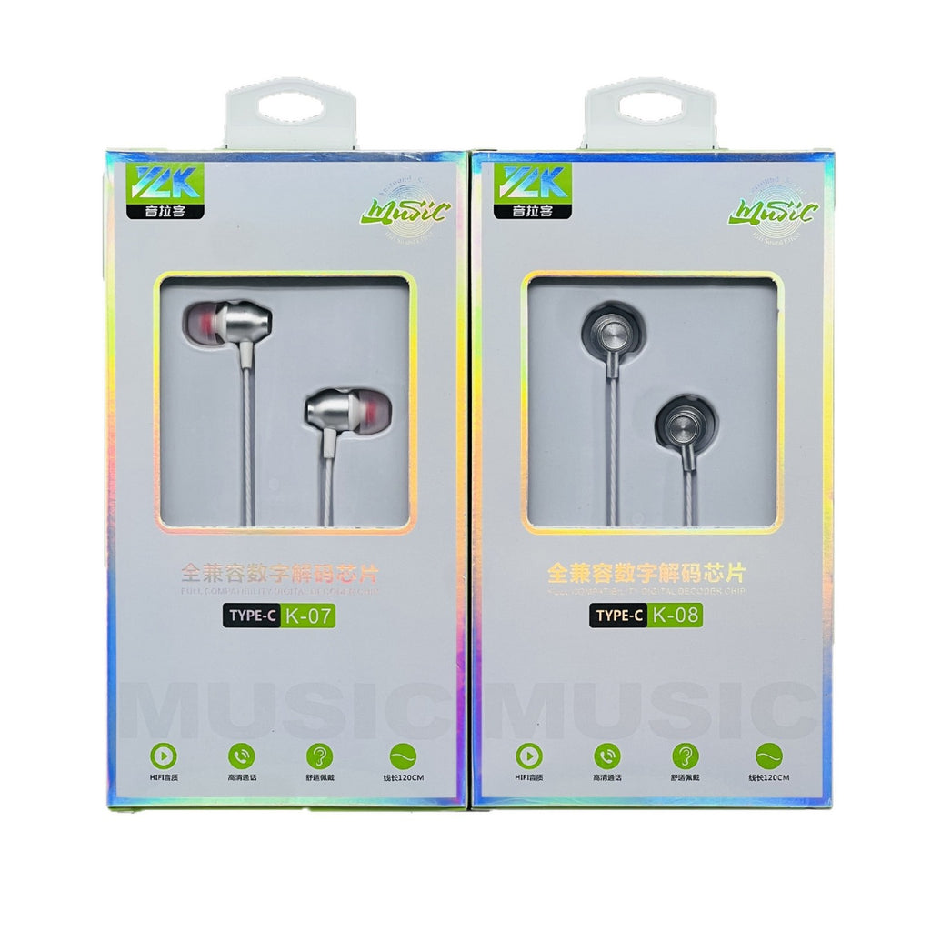 Metal Type-C Wired Earphones with Microphone