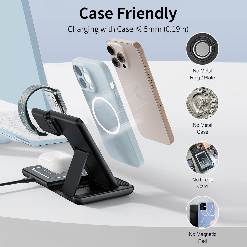 Foldable Wireless Charging Phone Holder